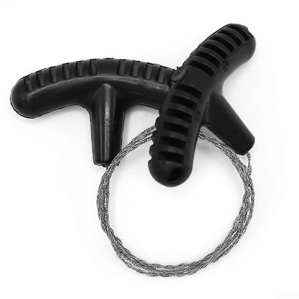 Portable Survival Tool Compact Wire Saw For Camping And Hiking Black