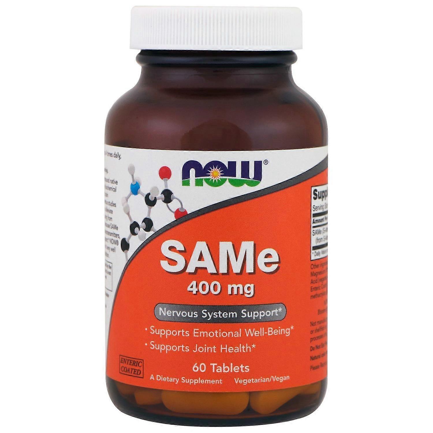 Now Foods, SAMe, 400 mg, 60 Tablets
