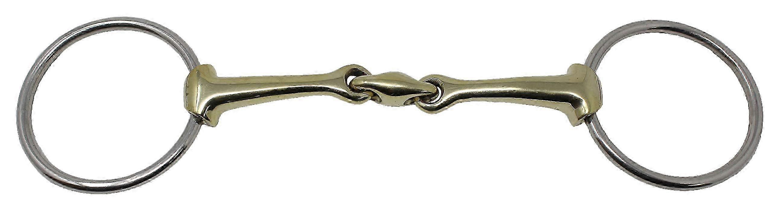 Profesyonel At Gevşek Halka Snaffle PINCHLESS Pastil Köpek Kemik SS Pirinç 5-1 / 2 'At 35558C BIT