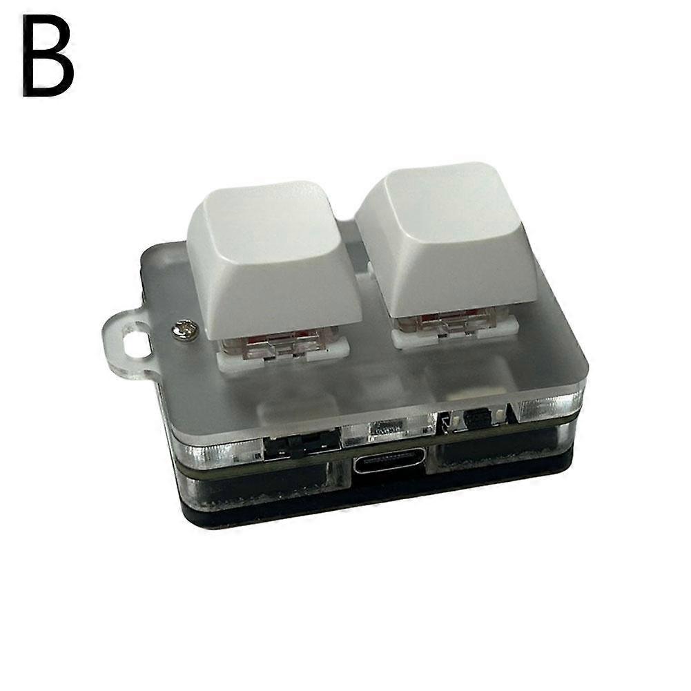 Custom Mini Keyboard 2 Keys Macro Button Macropad Programming Keypad Type-C