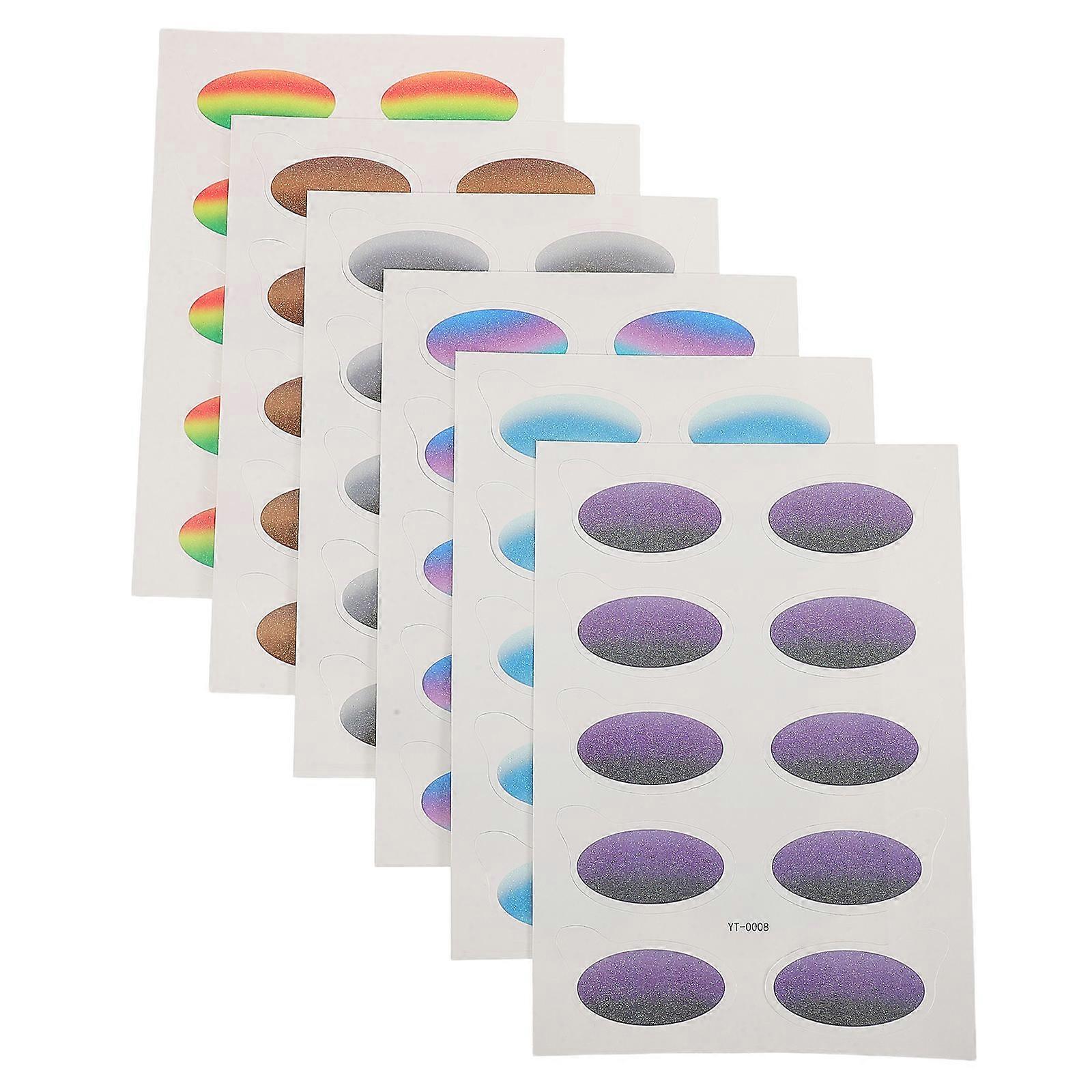 Gradient Eyeshadow Stickers Waterproof Temporary Makeup for Girls 18 Sheets