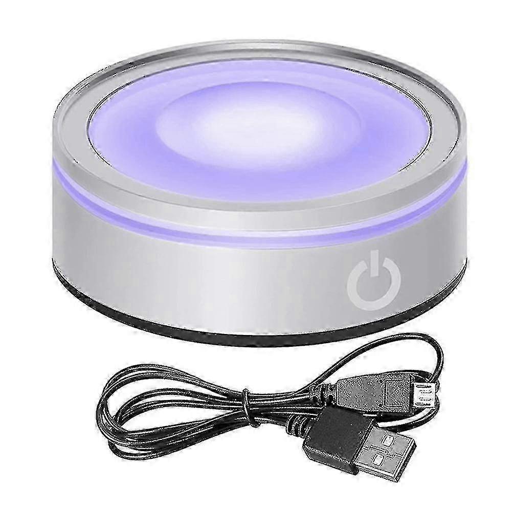 Led Base With Touch Round D Display For 3d Glass Art Photo Fra