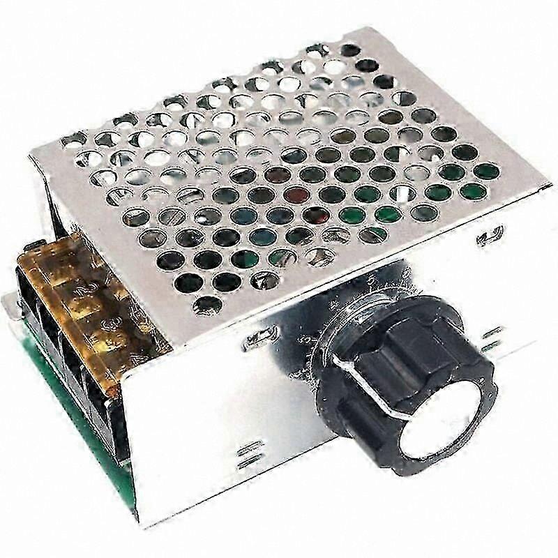 High-Power SCR AC 220V 4000W Voltage Regulator with Dimmer and Thermostat Control for Speed Regulation | Advanced Electronic Governor-Compatible Model