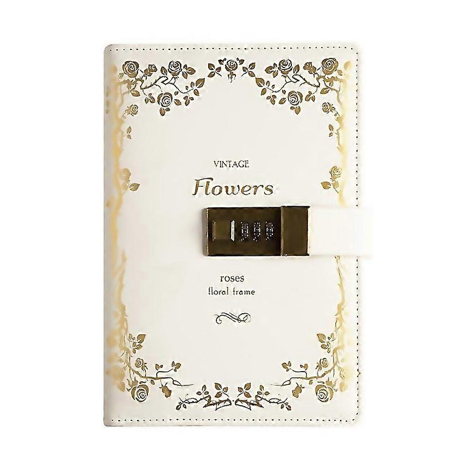 For B6 Retro Pu Cover Notebook Diary Book With Password