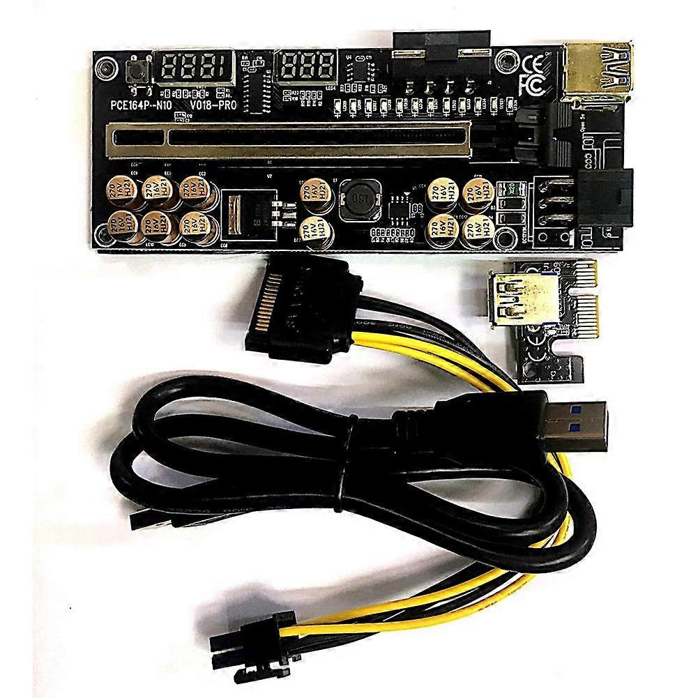 VER018 PRO PCI-E Riser Card USB 3.0 Cable 018 PLUS PCI Express(Black)