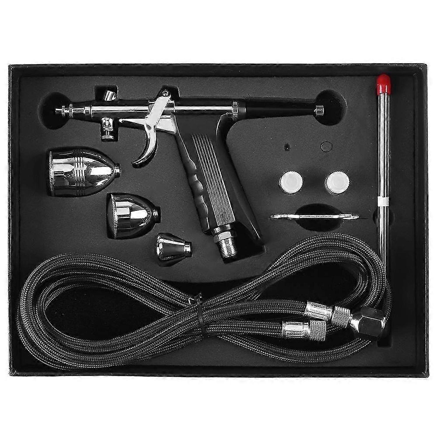 Professional Airbrush Kit Cup Set with 0.3mm, 0.5mm, 0.8mm Nozzle Sizes for Airbrush Gun and Compressor