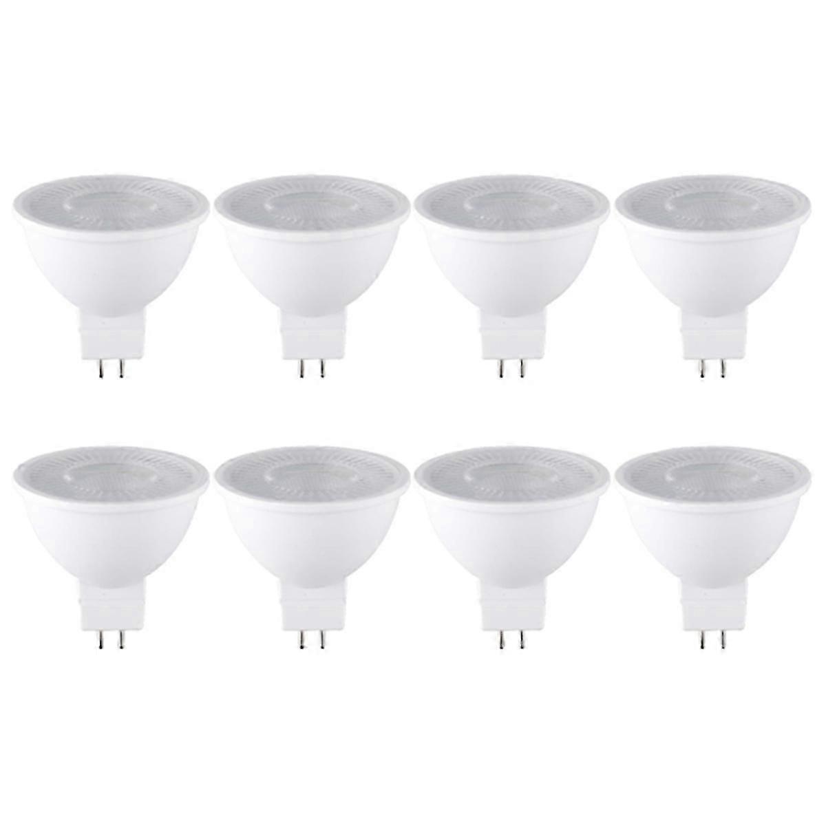 8PCS 7W MR16 LED Bulb GU5.3 Base 6000K 520LM White Light for Ceiling Light Track Light Home Use Bulb