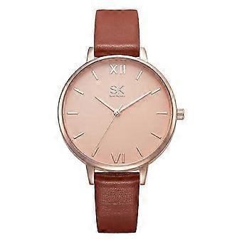 Montre-bracelet pour femme 25-26, montre créative pour femme, montre de marque, montre habillée en maille, cuir véritable