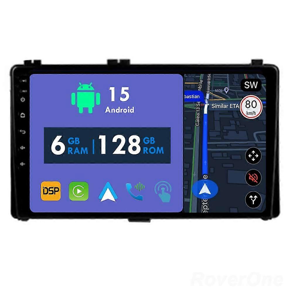 Car Radio 6G+128G CarPlay GPS Navigation Head Unit for Toyota Corolla Auris E180 2017 2018 2019 Android Auto Bluetooth Stereo Touch Screen