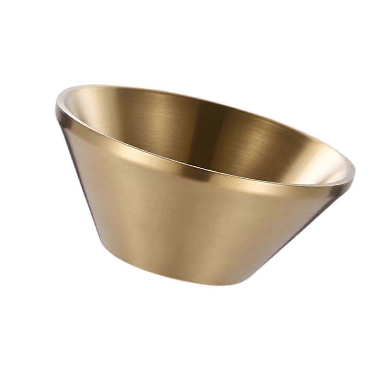 Korean Style MultiFunction Dessert Bowl, Gold Finish Ice Cream And Fruit Serving Bowl For Parties And Daily Use