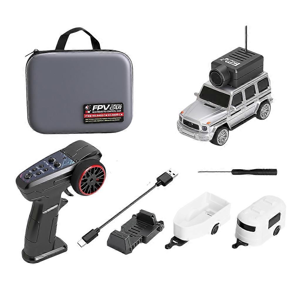 1:64 RC Car 6406-C FPV VTX Kit Mini Racing Car 2.4G 720P HD Camera App Controlled Photos+Videos+VR Built-in Gyro Silver