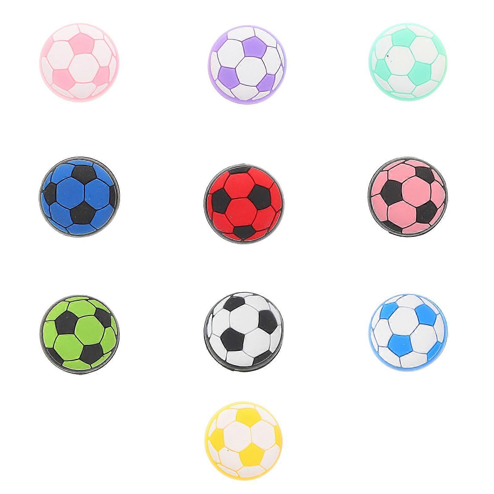 10pcs Joystick Thumb Grips Soccer Design Caps For Precise Control Silicone Joystick Protectors Soccer Joystick Grips Game Controller Button Caps Compa
