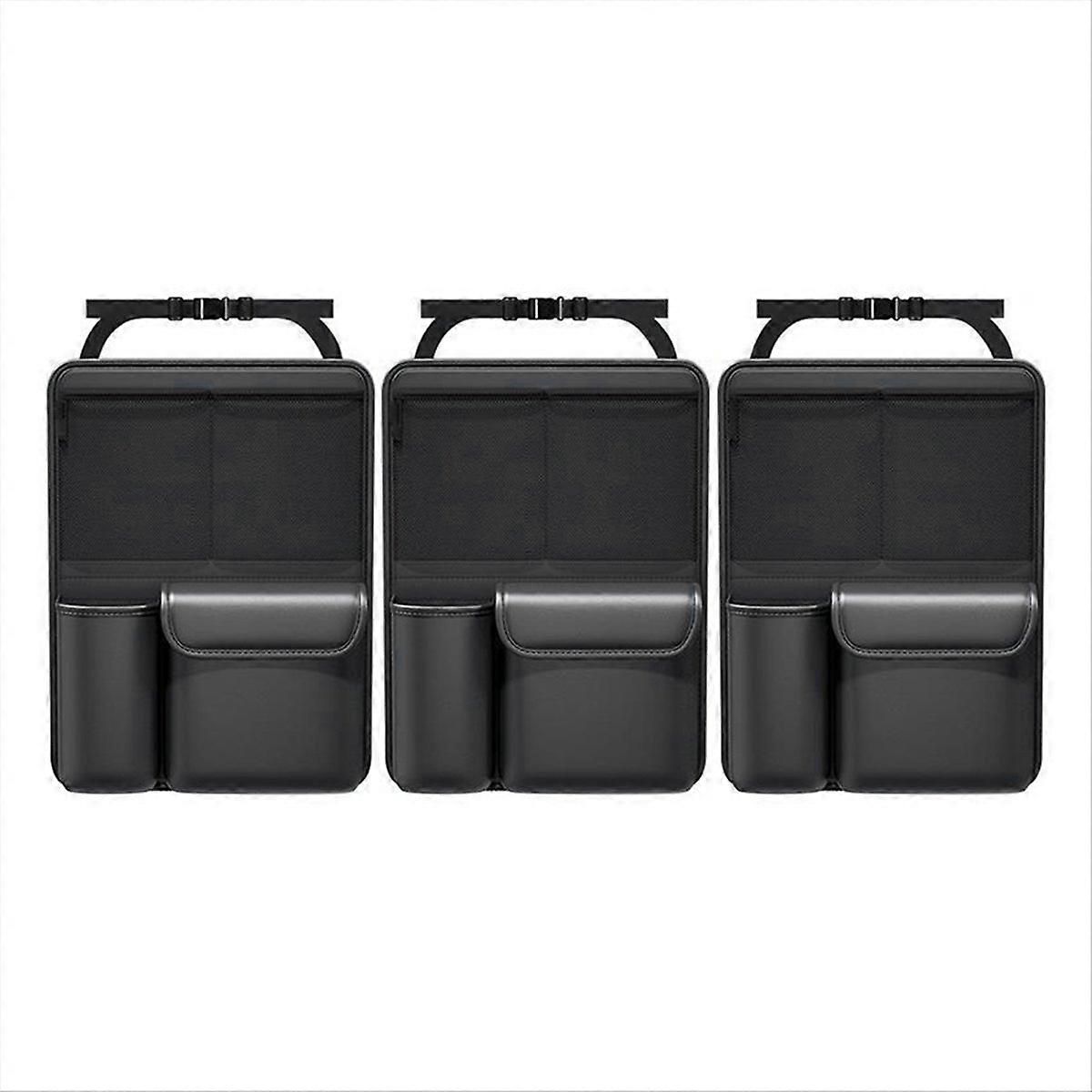 Car Trunk Leather Storage Bag set Foldable Car Seat Back Tools