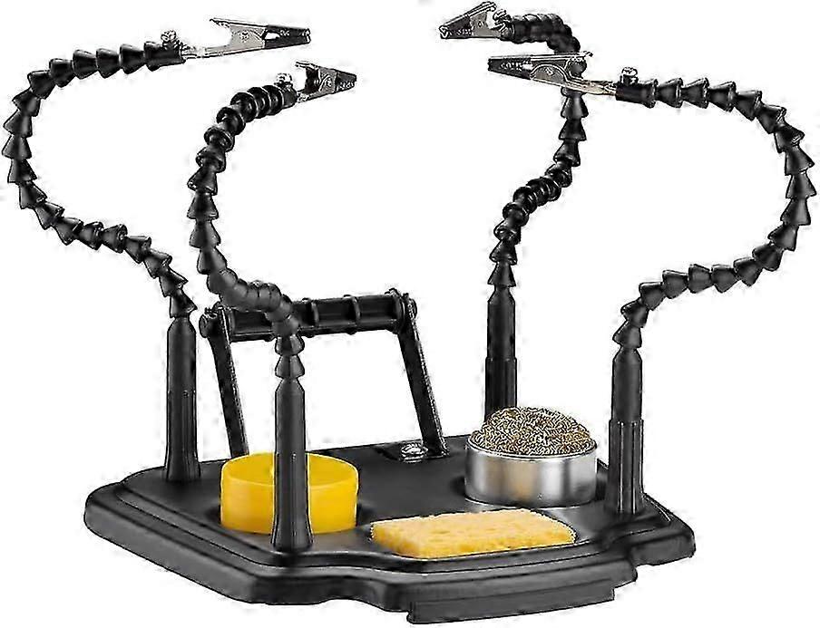 Saldatura Helping Hands con 4 bracci flessibili e clip a coccodrillo, ects