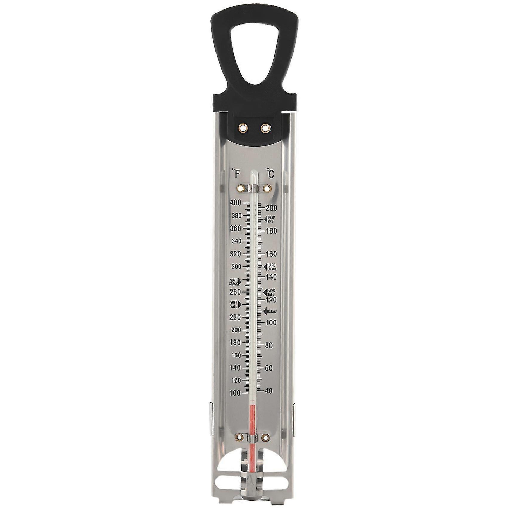/jelly/deep Fry Thermometer, Stainless Steel, With Pot Attachment And Quick Reference Temperature G