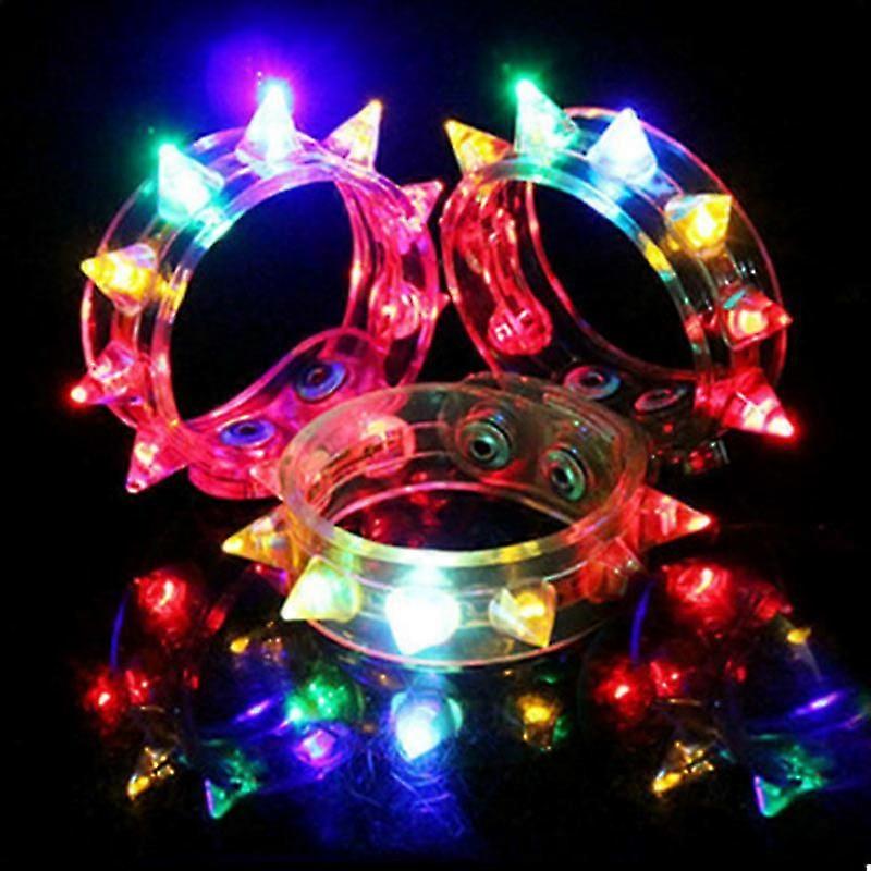 Glow Funny Flash Bracelet Fluorescent Color Changing For Party Led Eight Lamp @BUGU