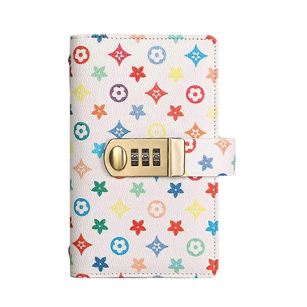 Secure Password Lock PU Leather Cash Deposit Book Low Profile Luxury Retro Design