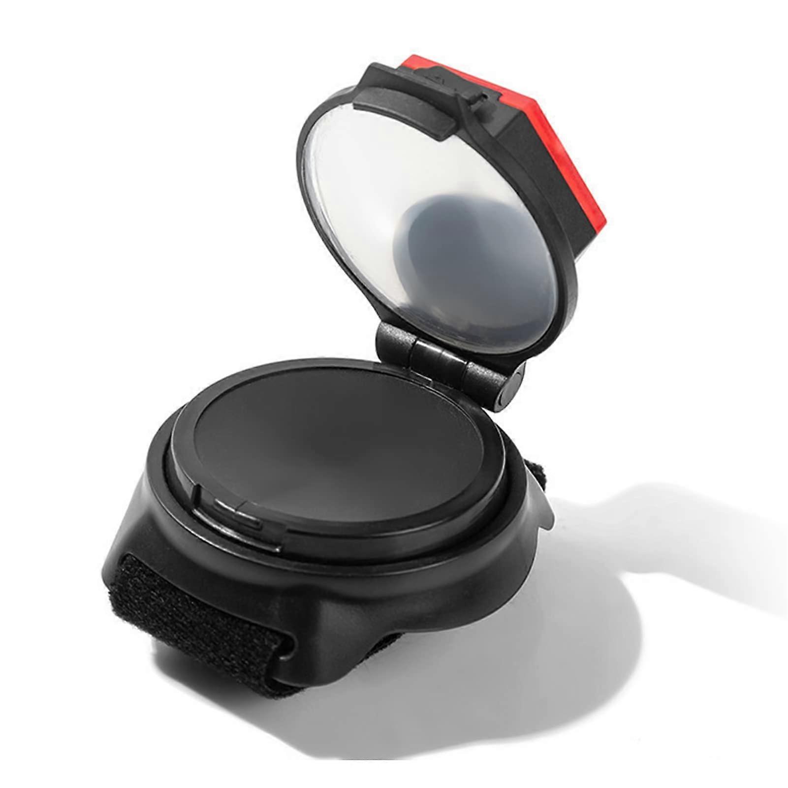 2In1 Cycling Wristband Mirror With Safety Warning Light, Arm Mount RearView Convex Mirror For Motorcycle