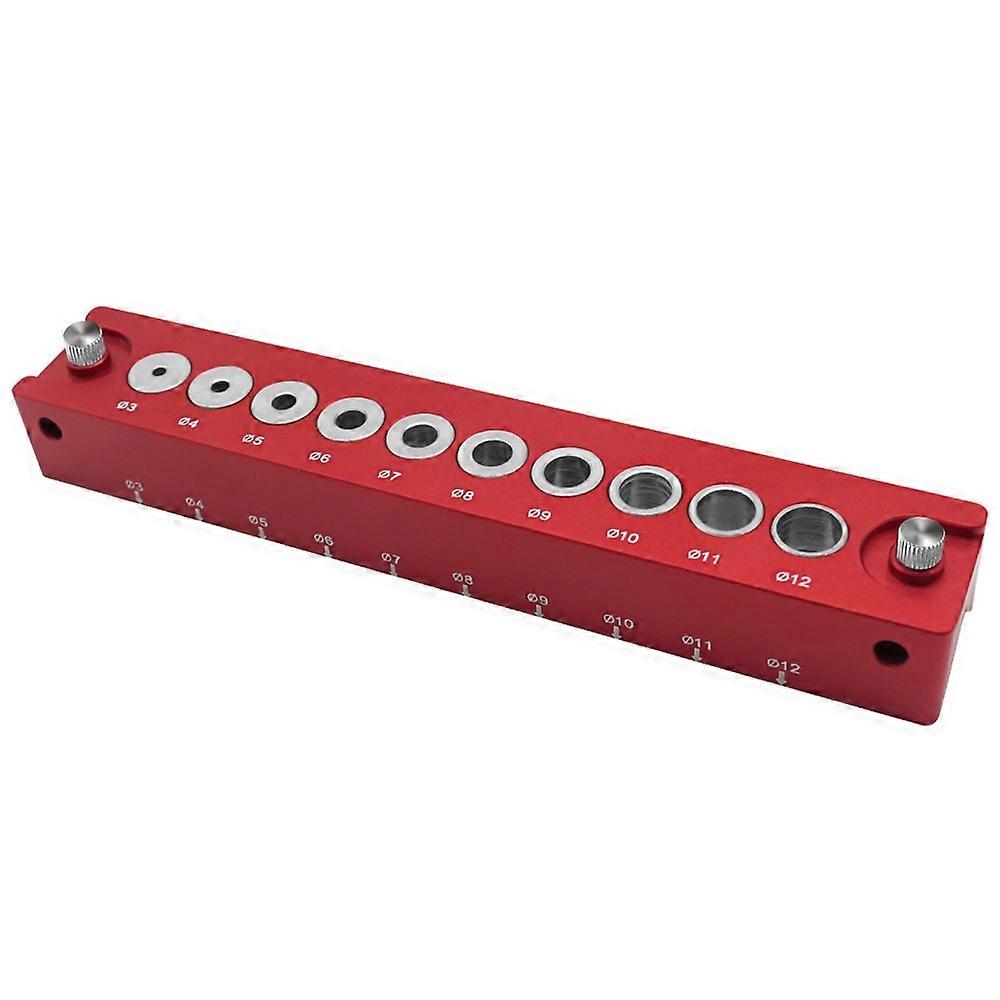 Woodworking Drill Guide Aluminum Alloy 45° Drilling Guide Block Punching Hole Locator Tool with 3-12