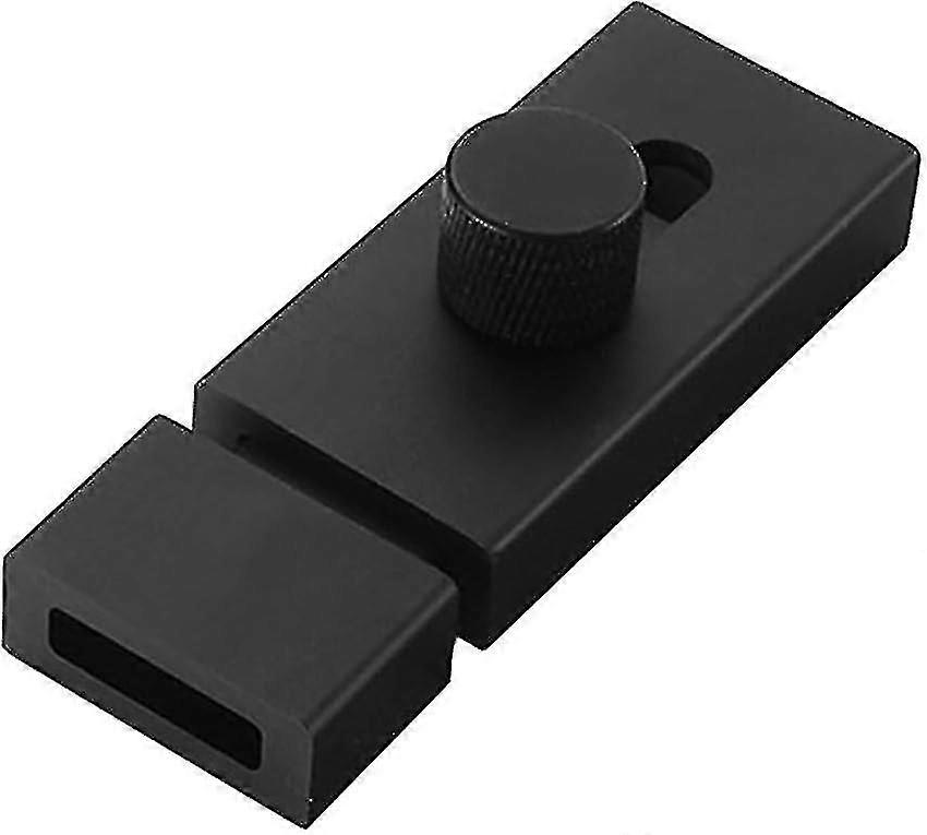 ドアボルトラッチ、スライドボルトラッチ、アルミニウム合金スライドラッチロック、ドア用厚型ステンレススチールスライドロック、ブラシ（ブラック 80mm）