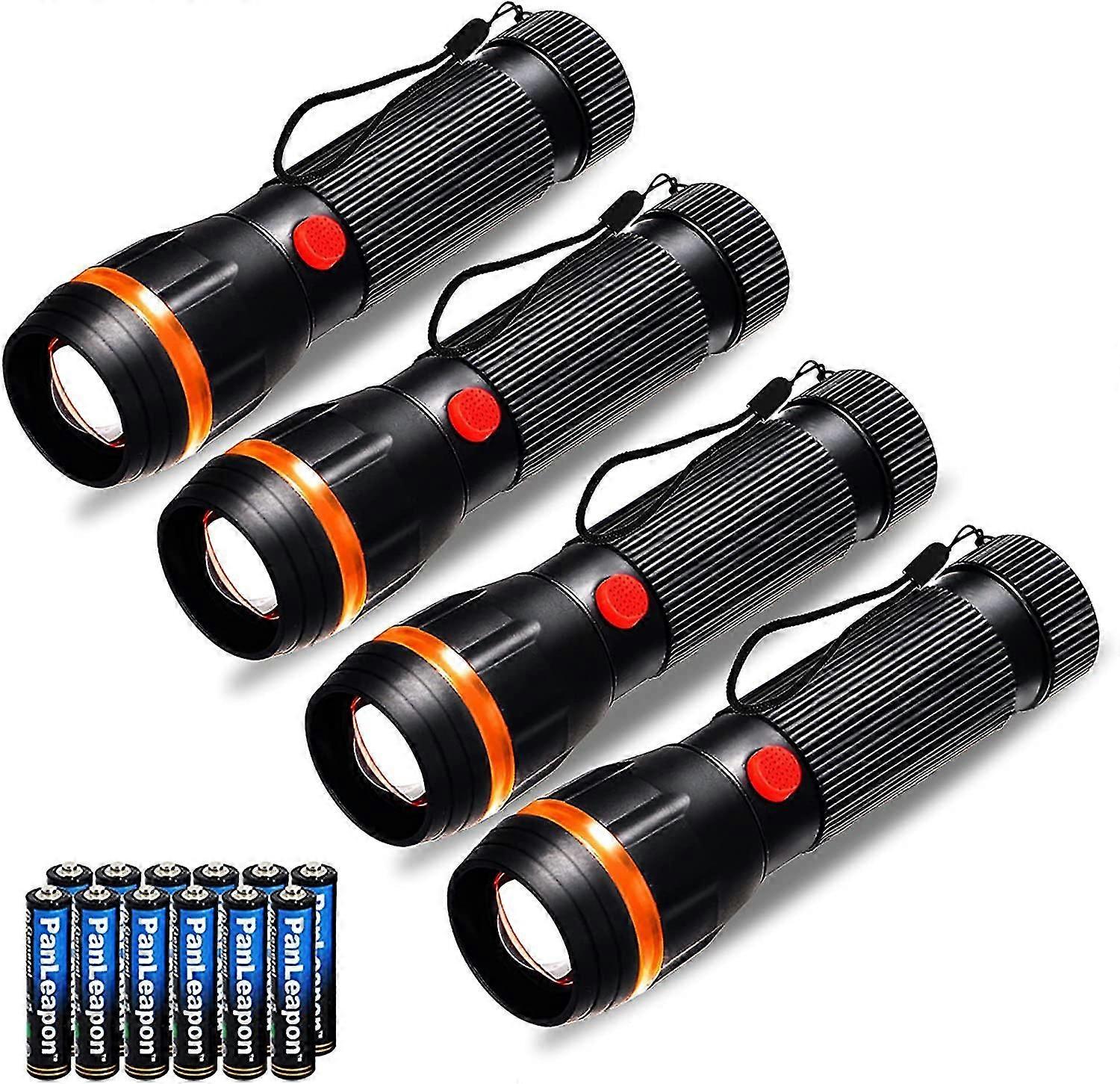 حزمة من 4 مشاعل جيب، ليد المشاعل القياسية ميني مصباح يدوي قابل للتكبير، 2