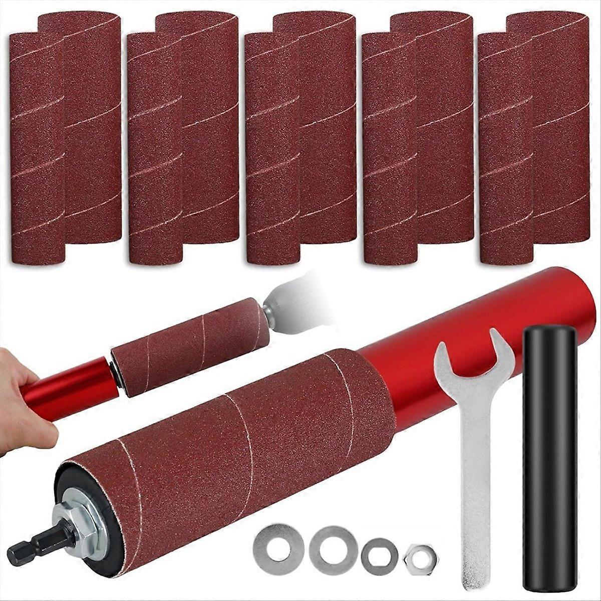 Drum Sander Set,Rubber Sanding Drum Spindle Sander Adapter