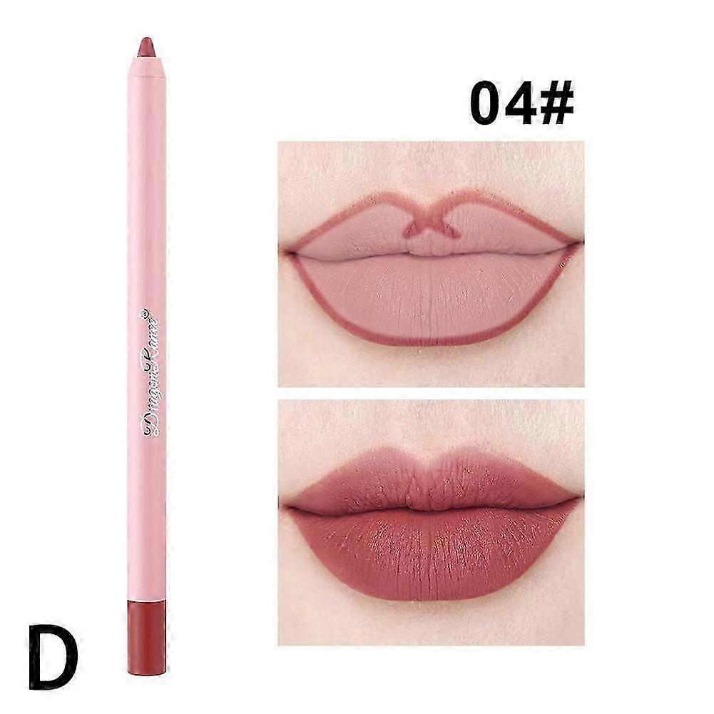 04(D)$Lip liner waterproof matte bean paste color lipstick pen foam pen non-fading lip liner