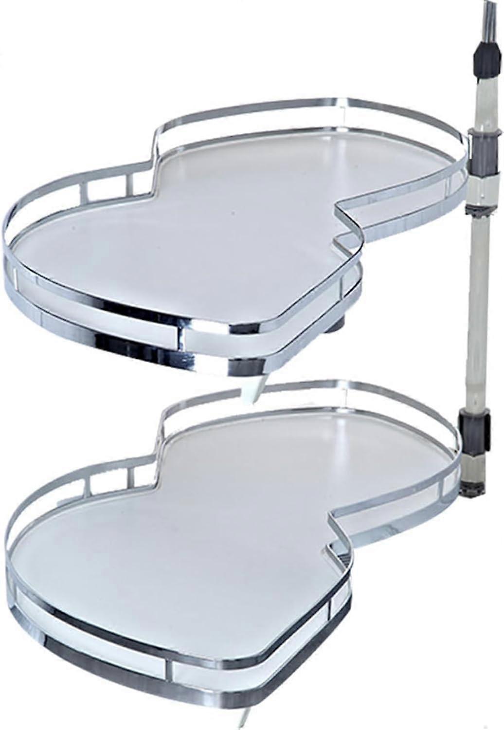 Kitchen Corner Pull Out Shelf Organizer with Soft Close, 2Tier Swing Tray for Blind Cabinet Storage