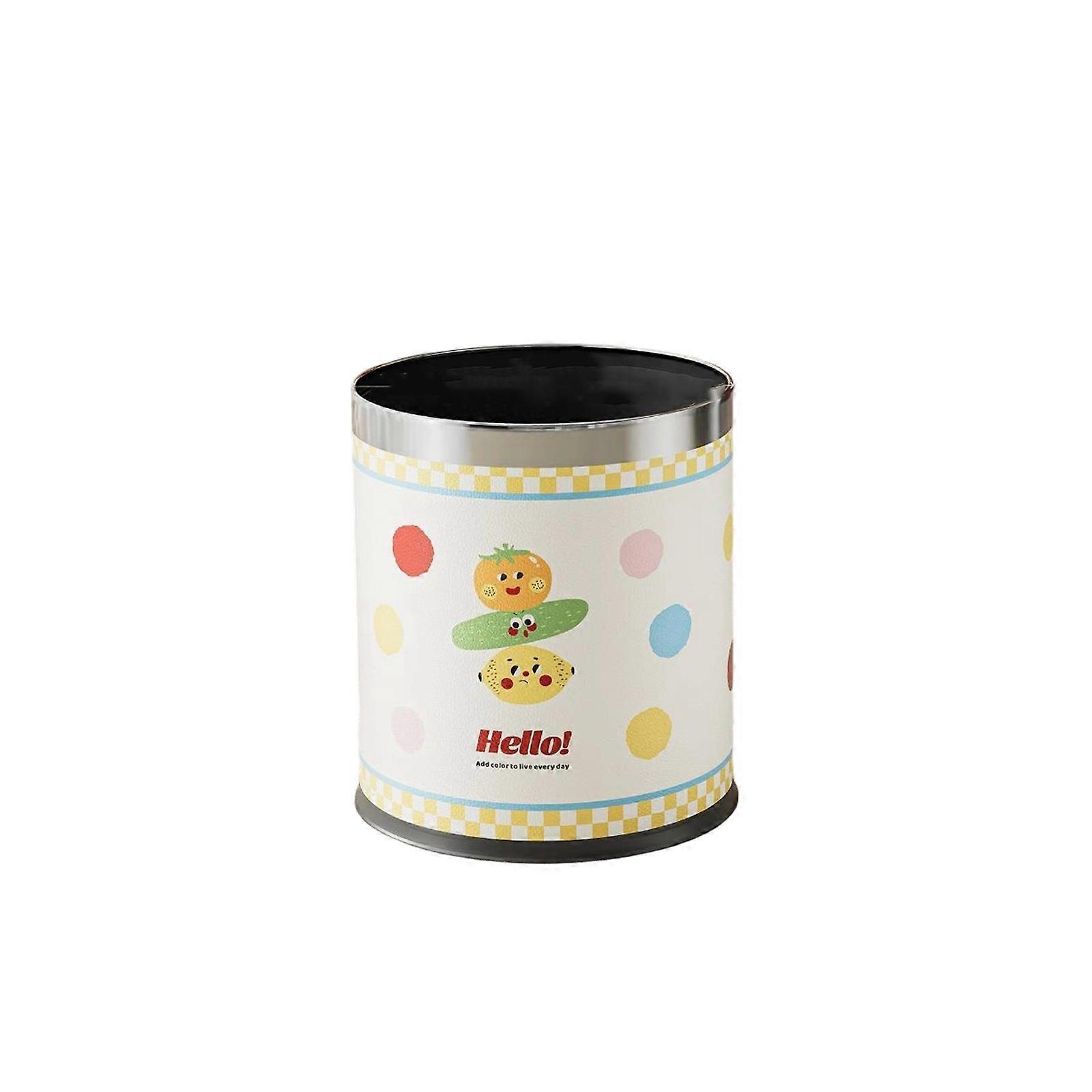 Sleek Cartoon Indoor Bin Moisture Resistant Construction Perfect For Home And Workspaces Use Multicolor