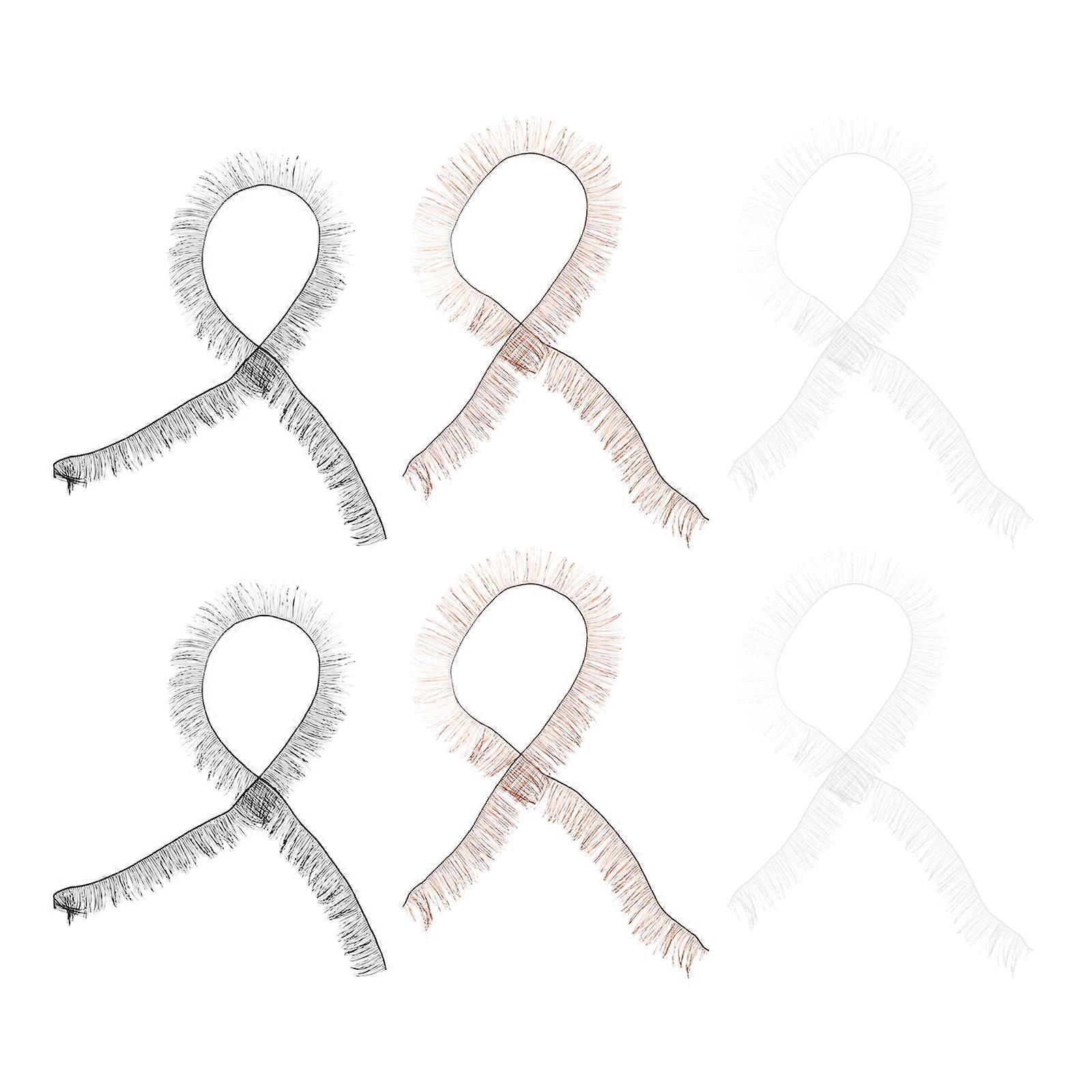 Doll Eyelashes False Eyelashes for Dolls 6Pcs DIY Pack