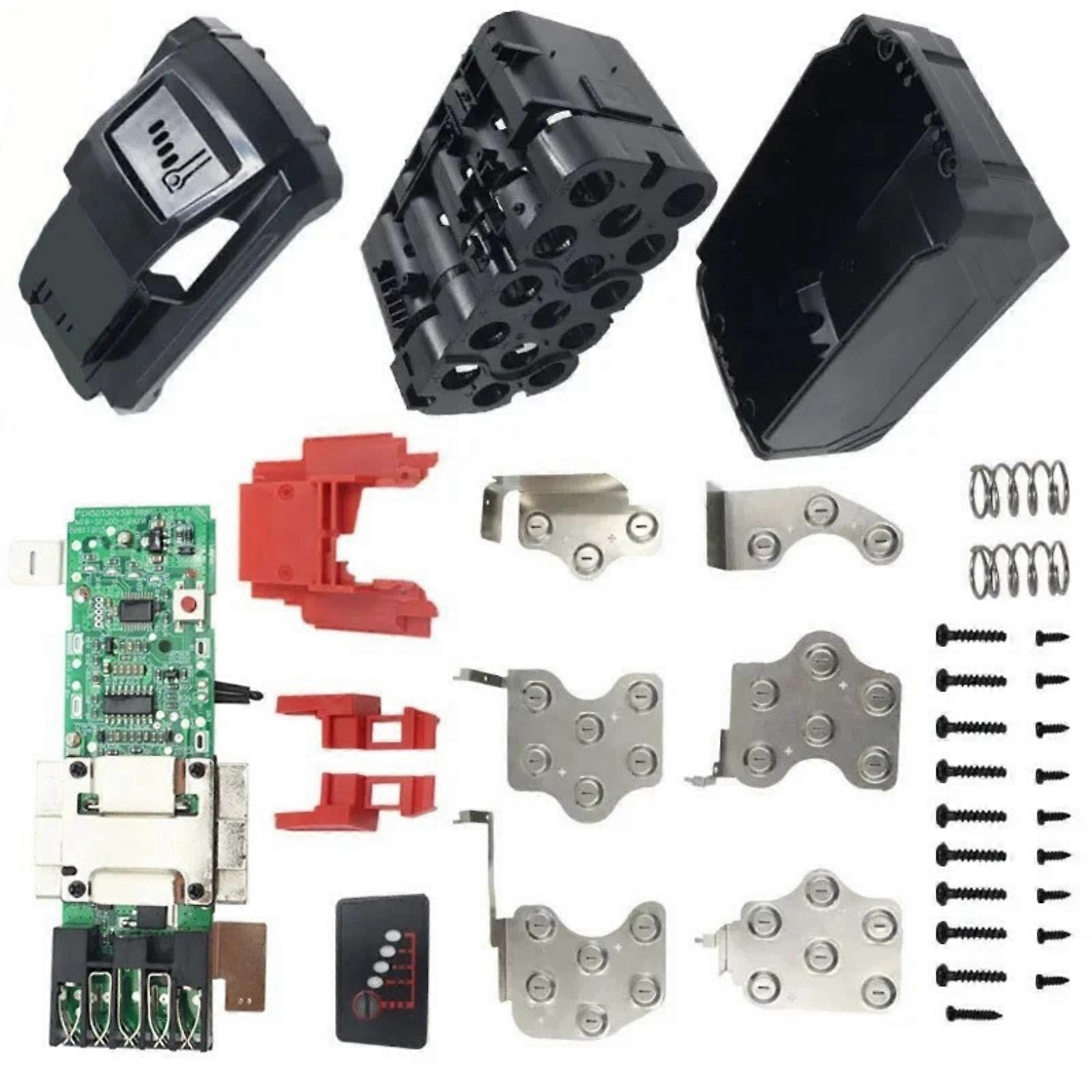 MultiProtection 15Cell 21700 Battery Case for 18V High Capacity Tool Replacement Housing ABS Structure Shell Multicolor