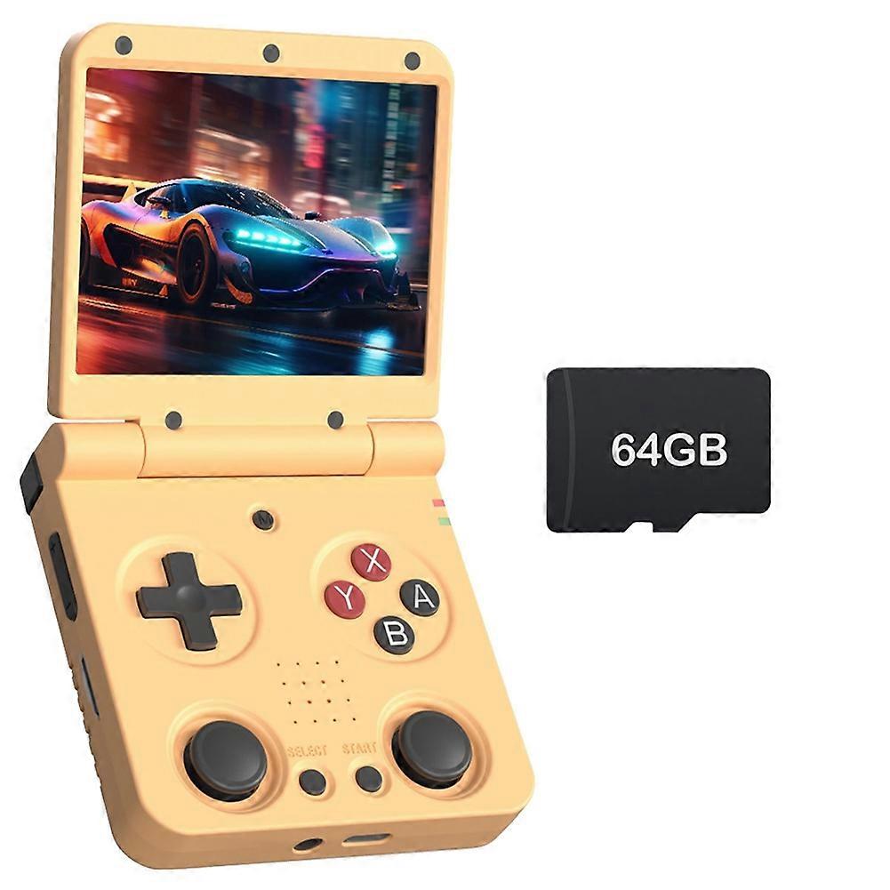 Flip V2 Handheld Video Game Console 64GB 3.5inch IPS Screen Open Source Portable Game Console HDMI-Compatible Game Pad B