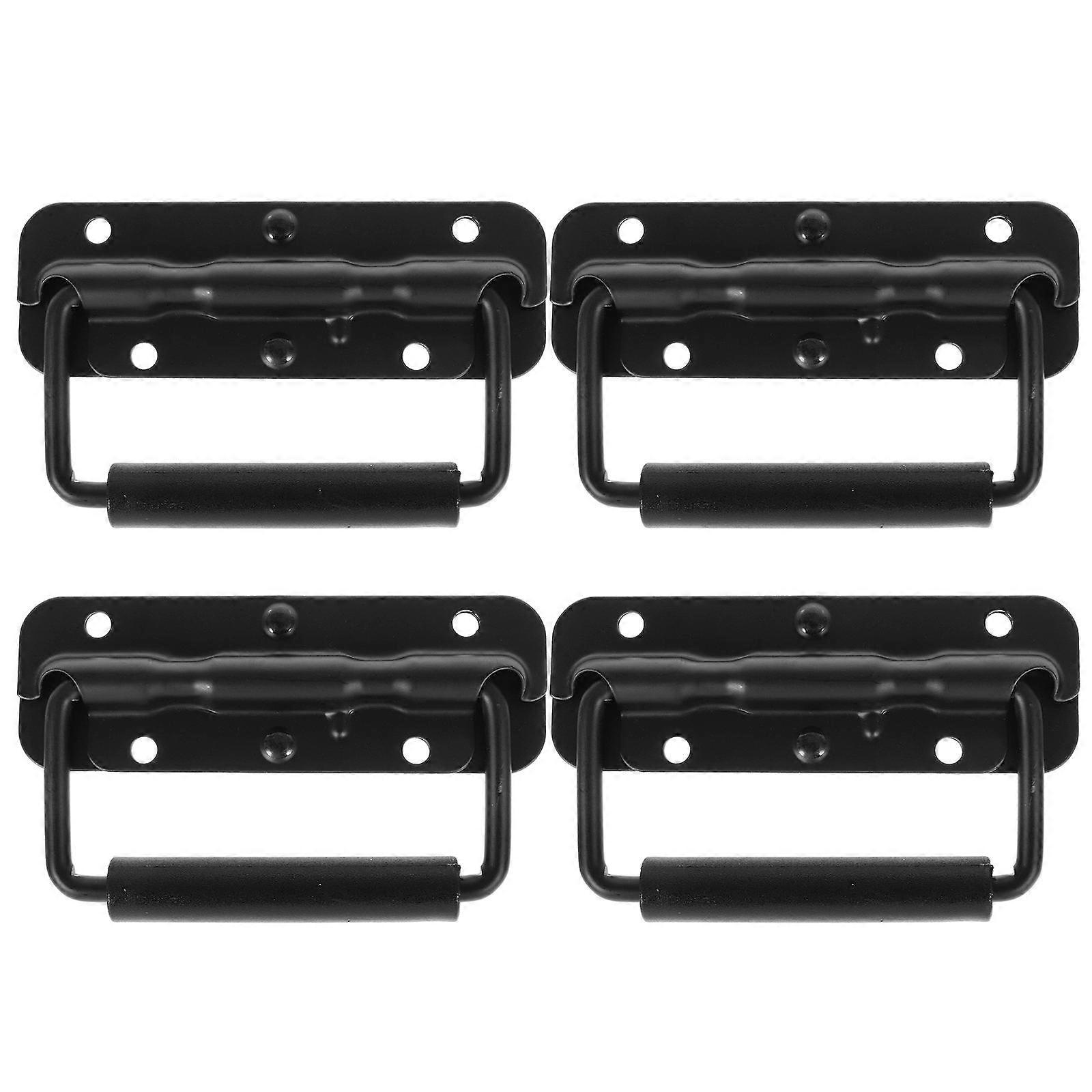 Heavy Duty Spring Loaded Handles for Cabinet Pull Handles 4Pcs Black Set