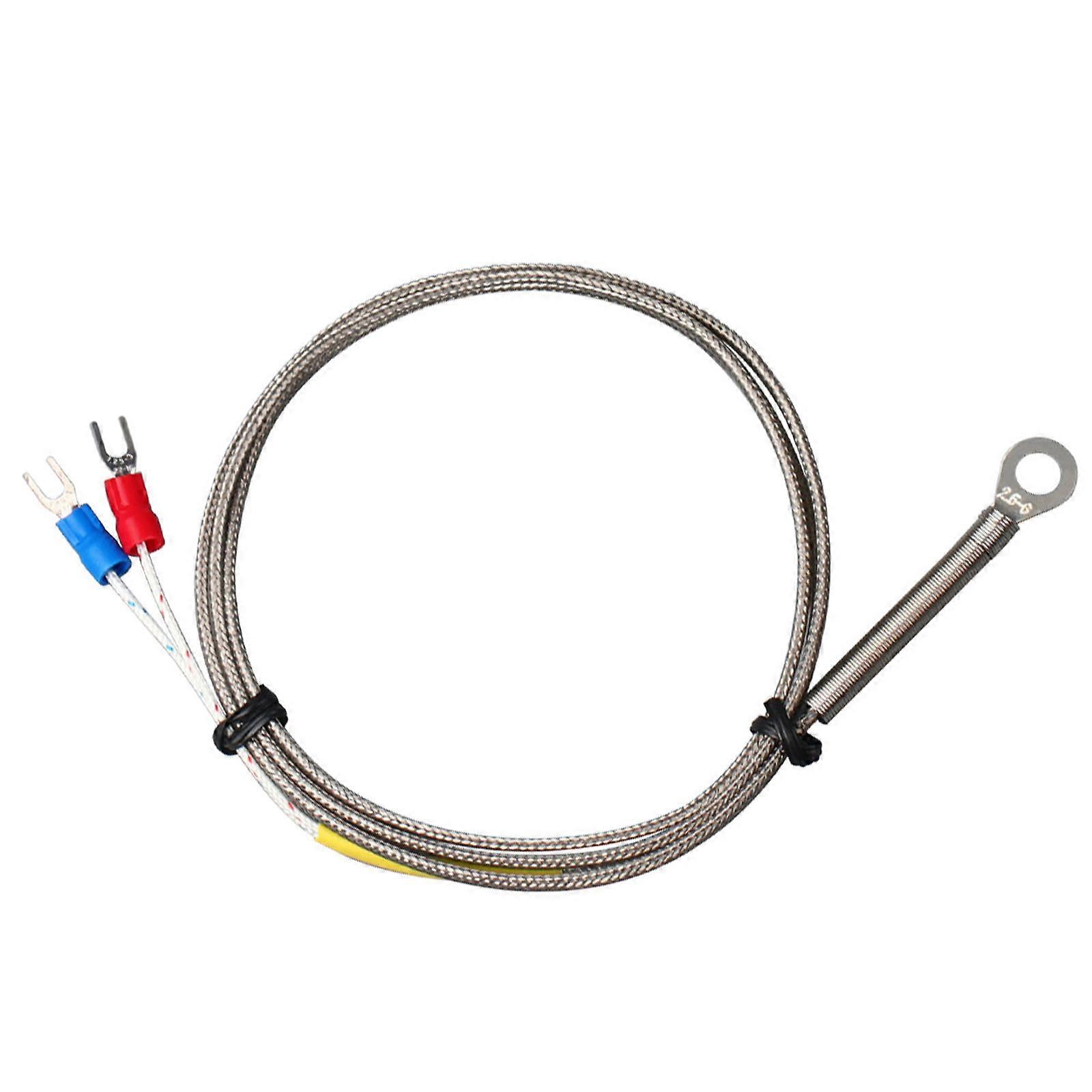 Fast Response High Temperature Probe K Type Thermocouple Temperature Sensors 4mm Hole Metal Wire 0-600°C Sensors Probe  5 meters