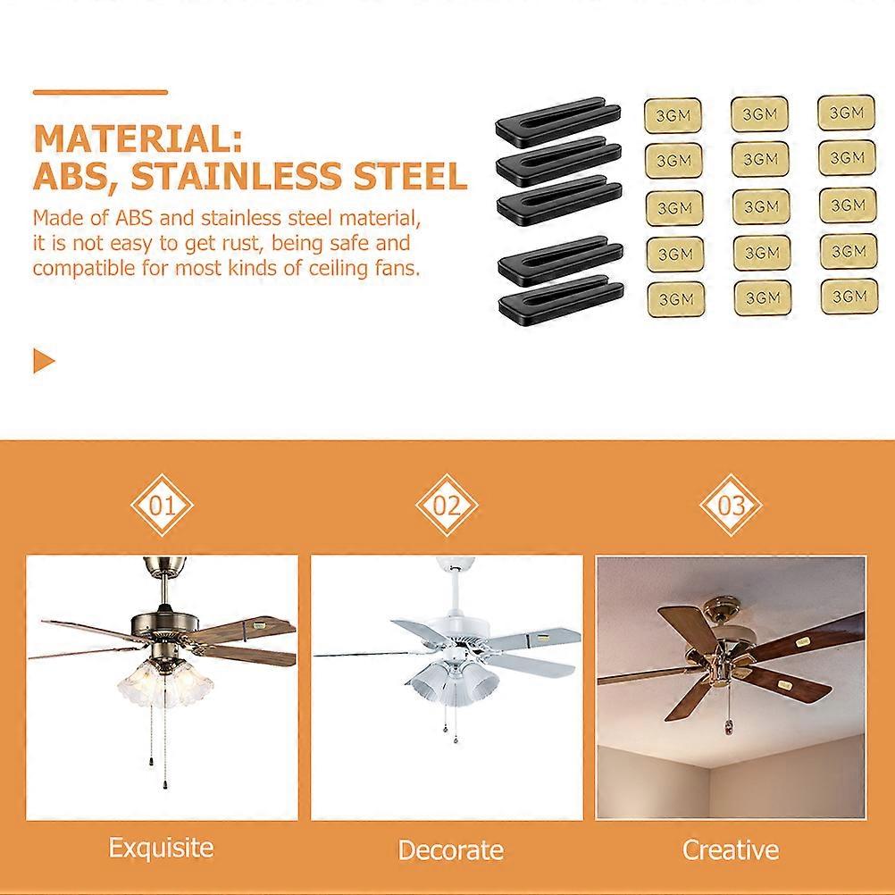 5 Sets Fan Balancing Kit Ceiling Fan Balancing Weights Fan Balancing Plastic Clips