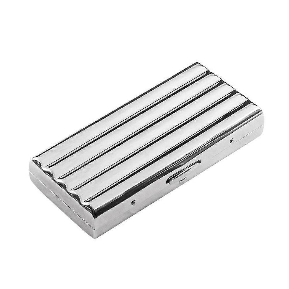 Creative Thin Portable Stainless Steel Pocket Carrying Cigarette Box Case for Holds 10 Regular