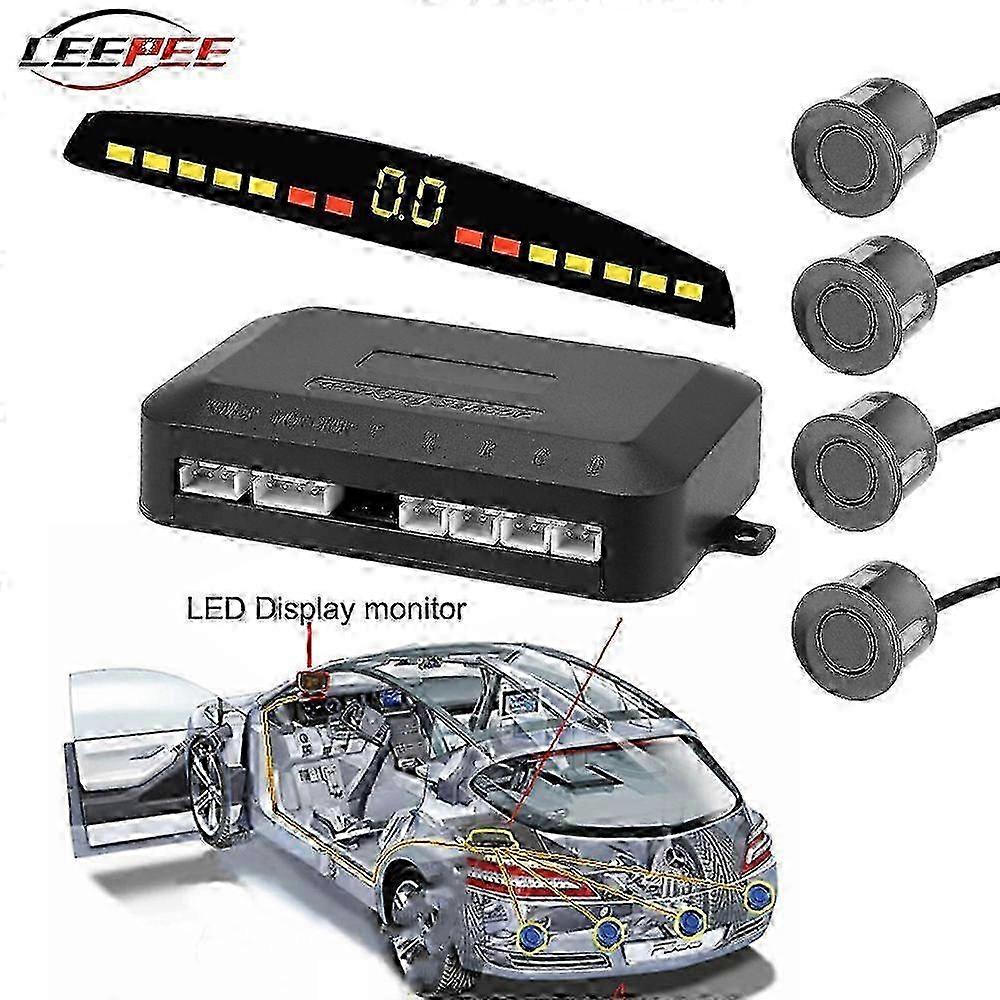 12V Car Parktronic Parking Sensors Monitor System PDC Distance Control Kit Radar Detector LED Display Universal Auto Accessories