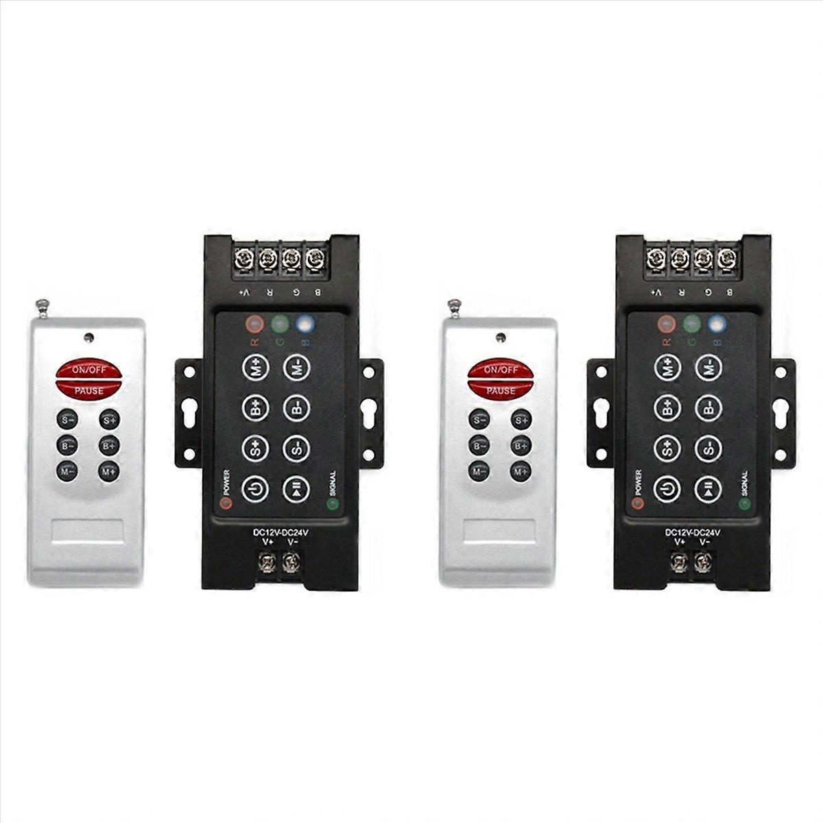 2X 30A Remote Wireless Mini Controller for RGB LED Strip Light 8-Key Double Wireless Remote Controll