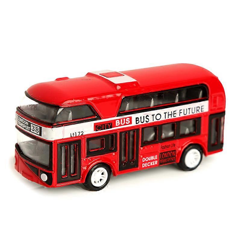 Pull Back Action-leketøy - Rød bybuss 1-pakning