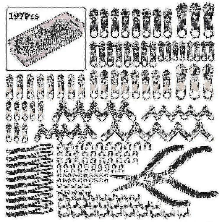 Kit de reparo de zíper com zíperes de substituição FIX A ZIPPER Tool Kit de Substituição de Reparo Universal