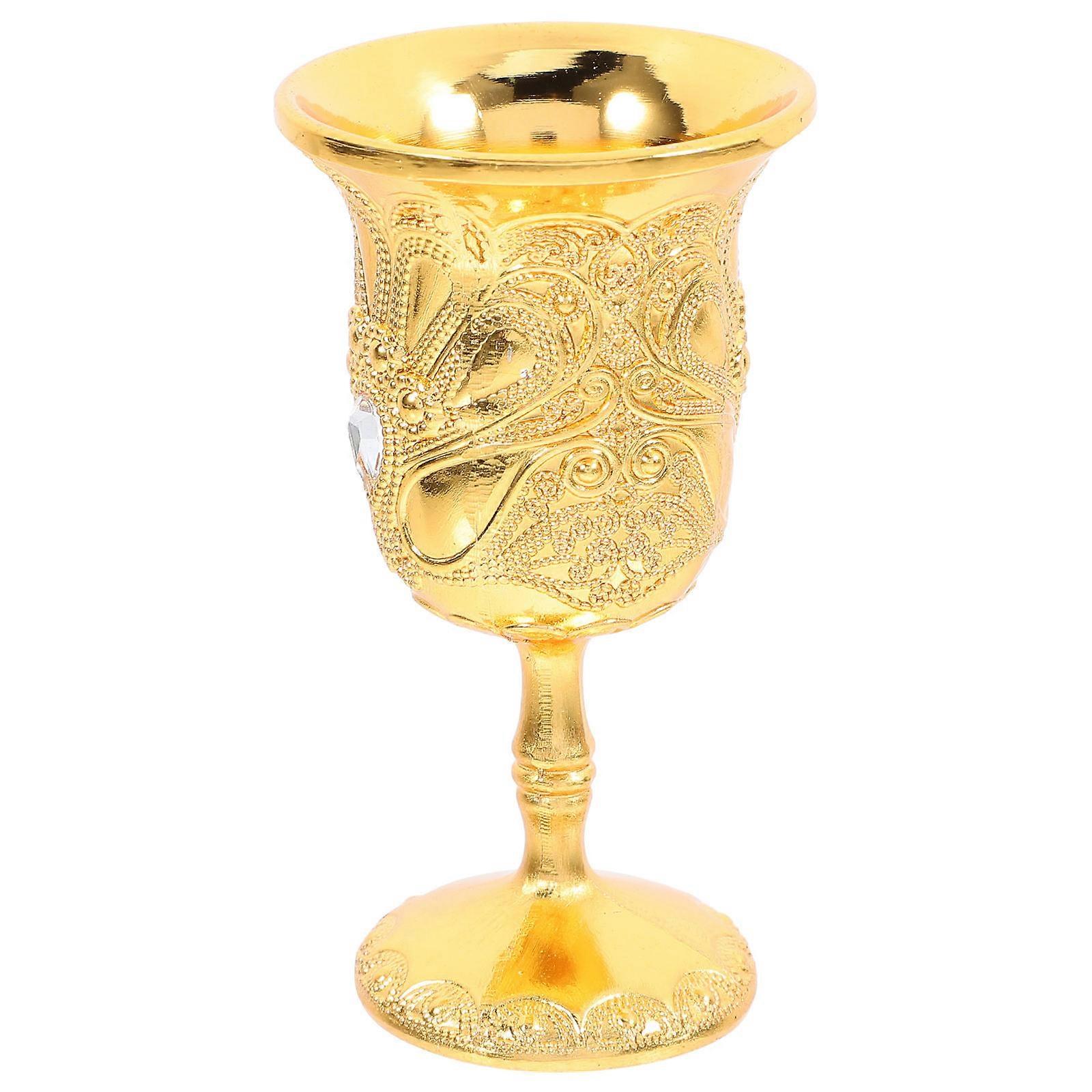 Retro Wine Cup Delicate Wine Goblet for Drinking Use Golden Copper