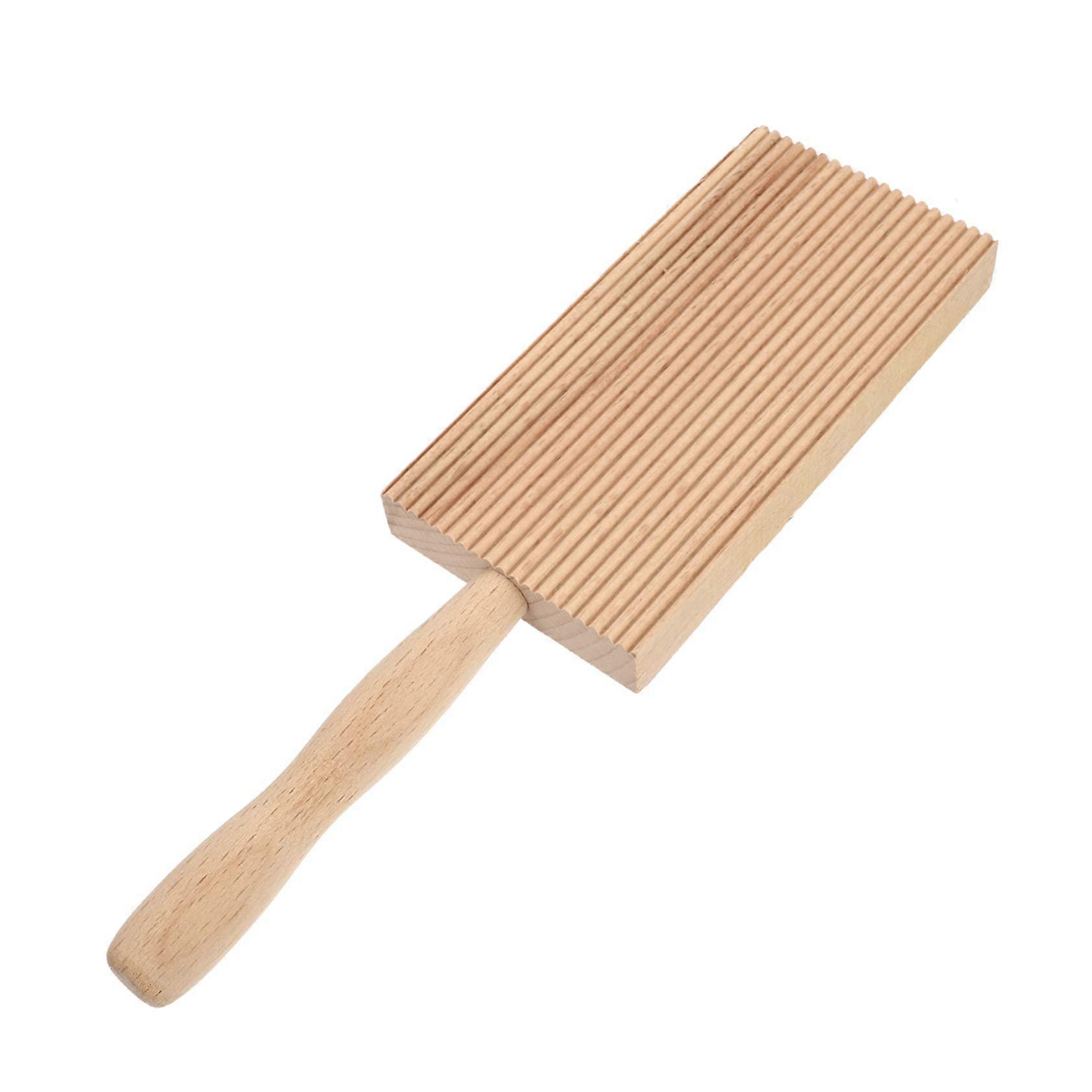 Wooden Gnocchi Pasta Board with Precision Groove Design and Ergonomic Handle for Easy Handmade Noodles