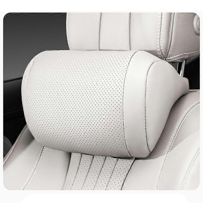 Car Headrest Pillow For Golf 6 20092013 Memory Foam Neck Support For Driving, Breathable, Adjustable White