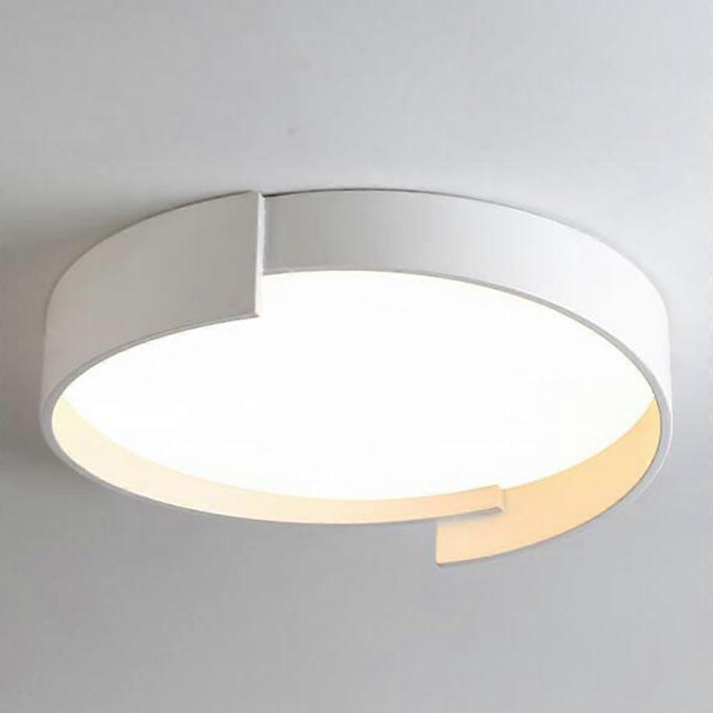 LED Ceiling Light Nordic Minimalist Fixture with ThreeColor Dimming Round Design White 50cm