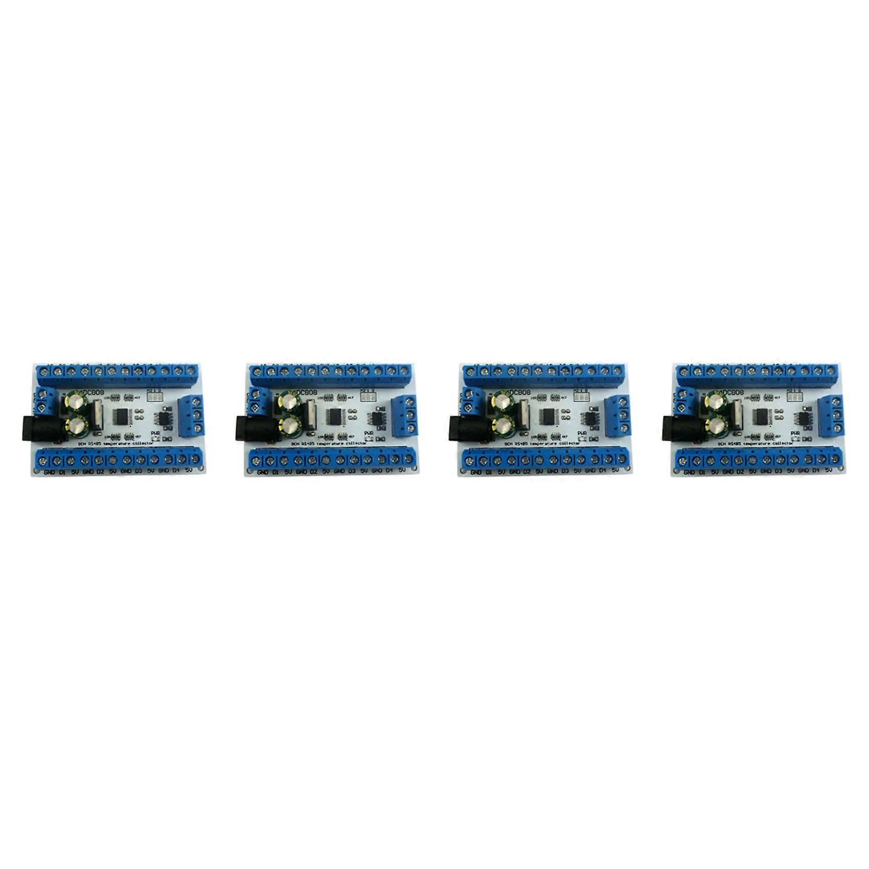 4X ELETECHSUP 8Ch Ds18B20 Rs485 Modbus Rtu Temperature Control Sensor Remote Digital Module PLC R4DCB08