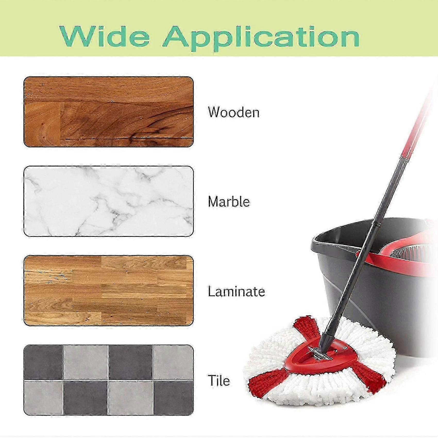 Compatible With Vileda O-cedar Rotary Triangular Mop Head Cloth (3 Pcs)