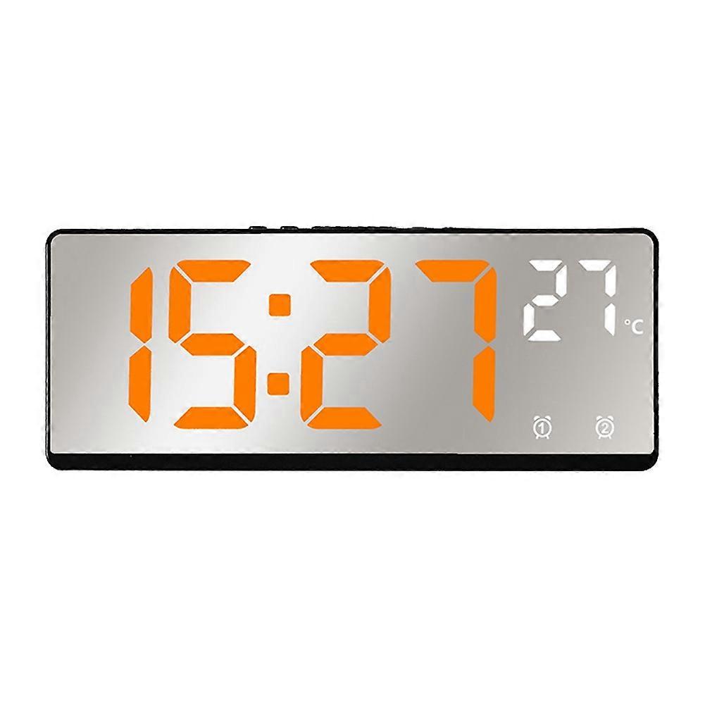 Multifunctional Electronic Clock Simple Multifunctional Big Screen Clock Alarm Clock Bedside Clock,C