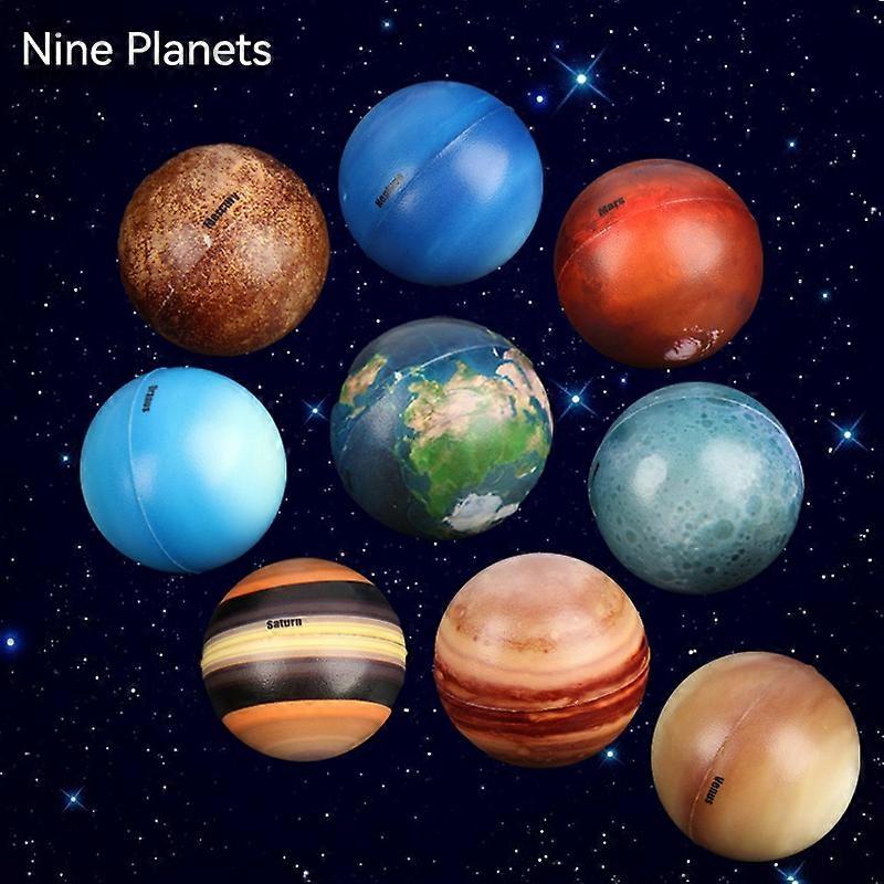 9Pcs Simulation The Solar System Plastic Cosmic Planet System Universe Model Figures Teaching Materials Science Educational Toys