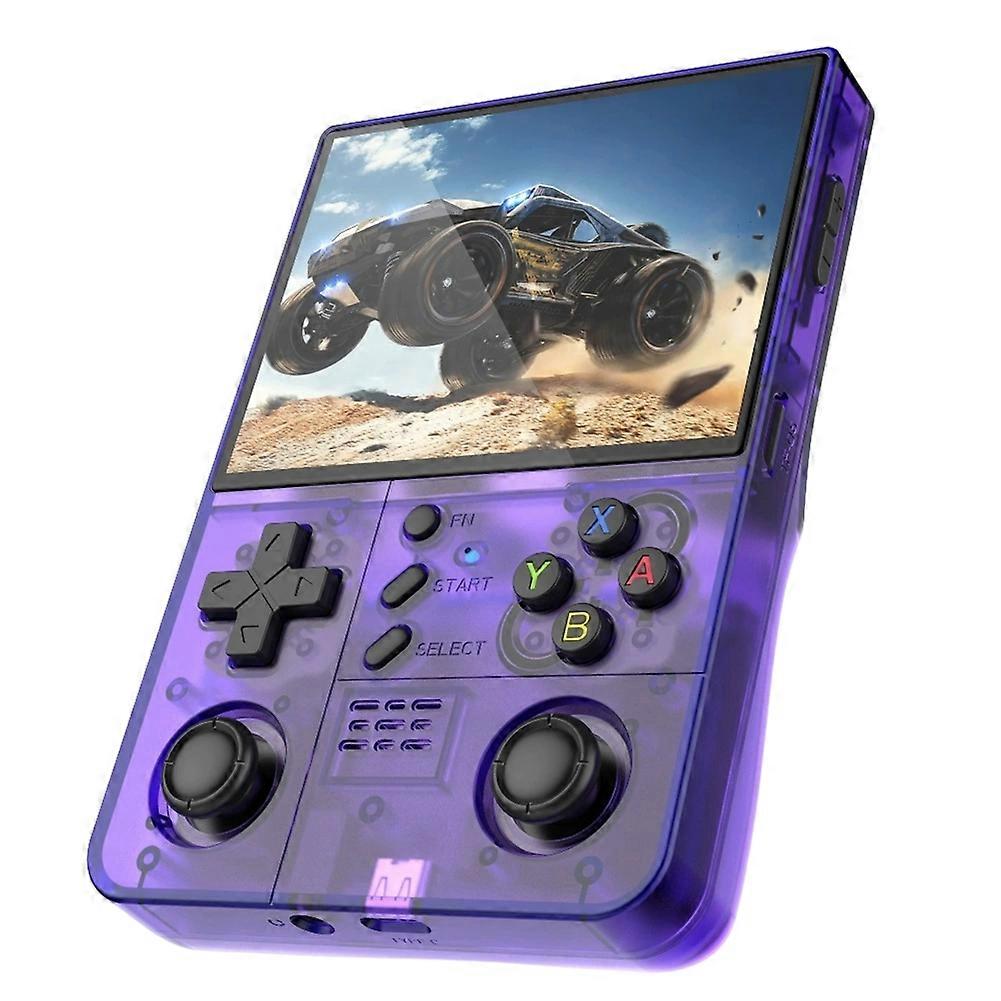 R40XX ProMAX Retro Game Console 4.2 Inch HD IPS Screen Classic Game Console Bult-in WiFi Portable Video Player Purple