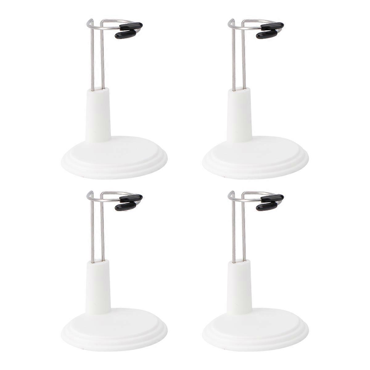 Portable Bear Stand Doll Bracket Support for 12Pcs White Storage Rack